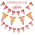 1.7 m 4 Sides Christmas Pennant